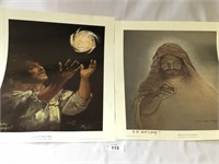 2 Ink Signed & Dedicated Religious Prints