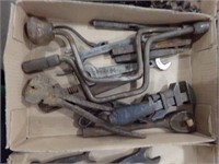 SELCETION OF ANTIQUE WRENCHES, PLIERSW & MORE