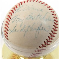 Sandy Koufax Signed Baseball
