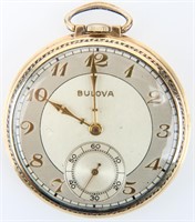 Vintage Bulova Open Face Pocket Watch