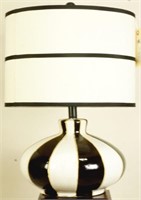 1960's MID-CENTURY MODERN BLACK & WHITE LAMP