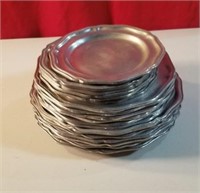 Walton Pewter Plates 18 pieces - 6 each size