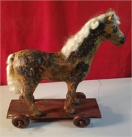 Vintage pull toy horse