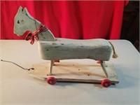 Vintage pull horse - not glued together