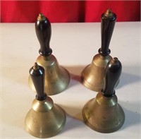 4 Brass Hand Bells - School bell