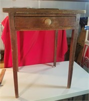 Antique Square Side Table with drawer