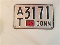 Vintage License Plate Conn