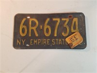 Vintage License Plate NY