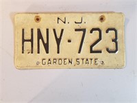 Vintage License Plate NJ