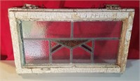 Antique Stained glass window (orginal casing)