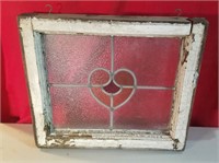 Super cute antique stained glass window