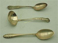 Lot Of 3 Different Sterling Silver Spoons 72.3 G