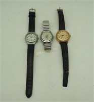 Lot Of 3 Watches Bulova Self Winding Timex On-time