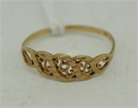 10k Gold Ring Fine Jewelry Nice Design 1g Size 6.5