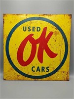 OK Used Cars Metal Sign (14.75" x 15")