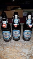 Set of three German beer bottles