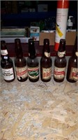 6 vintage beer bottles