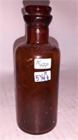 Antique glass bottle 5.25 in tall