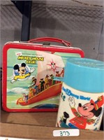 Mickey Mouse Metal Lunch Box with Thermos (non