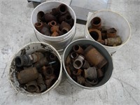 4 Buckets of Pipe Fittings