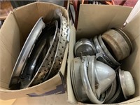 2 BOX LOTS OF ASSORTED VINTAGE CAR PARTS