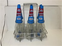 6 AMPOL BOTTLES WITH CARRIER-NEW