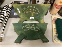 PAIR OF FURPHY AND SON PIG TROUGH ENDS