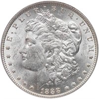 $1 1888-O DOUBLED DIE OBVERSE. PCGS AU58 CAC