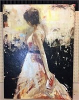 Marcoux Acrylic on Canvas "Lady"