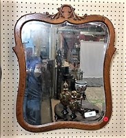 Vintage Oak Frame Double Edge Mirror