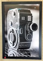 Black & White Movie Camera Print