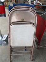 3 - Metal Folding Chairs, 2 - Wood Folding Chairs