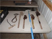 PIPE WRENCHES, ICE TONGS