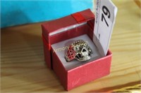 SKULL DECORATED RING SIZE 9 1/2
