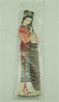 Vintage Wooden Hand Painted Chinese Asian Woman
