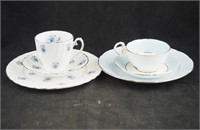 Pair Of Cup Saucer Plate Sets Grafton & Gladstone