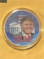 Colored Donald Trump 45th President Half Dollar