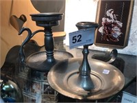 2 Pewter Candle Sticks