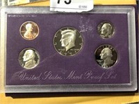 1991 US Mint Proof Set  5 Coins