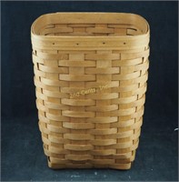 Longaberger Waste Basket 1995 Hand Woven 12"