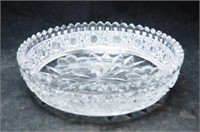 Vintage Crystal Glass Ashtray Or Candy Dish Etched