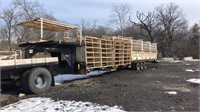 Portable rodeo arena on trailer