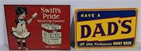 Single Sided Swift's Pride & Dad's Root Beer Signs