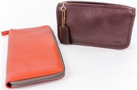 Vintage Coach Leather Makeup Bag & Travel Wallet