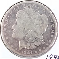 Coin 3 Morgan Silver Dollars 1880-S, 81-O & 84