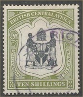 BRITISH CENTRAL AFRICA #54 USED VF