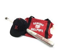 Vintage Hanford High Bullpups Sports Bag & Hat