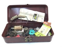 Fishing Tackle Box w/ Wooden Lures, Etc