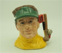 Royal Doulton Tobby Mug Jug The Golfer 4.25" 1990
