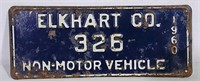 1960 Elkhart Buggy Plate